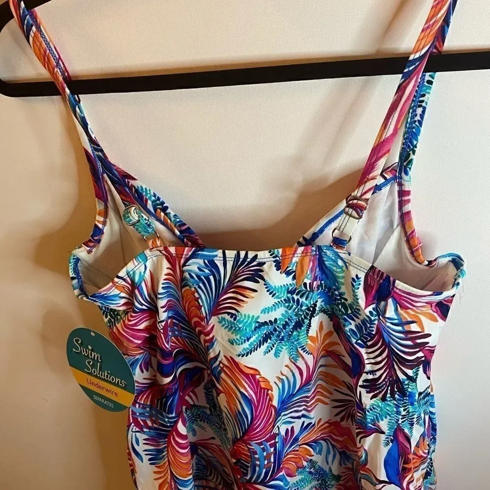 🎀Swim solutions  palm print Tankini swim top - Picture 5 of 7